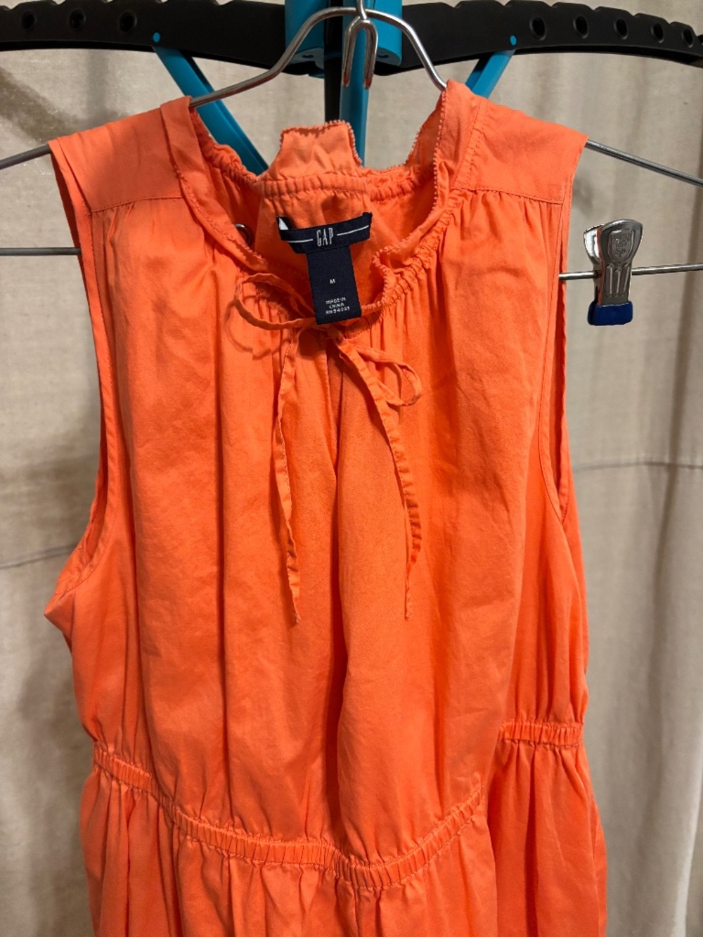 Gap ladies 100% cotton Coral dress- sizeM midi